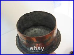 Vintage Middle East Turkish Hand Hammered Copper Urn Jug Pot, Marked, 11 Tall