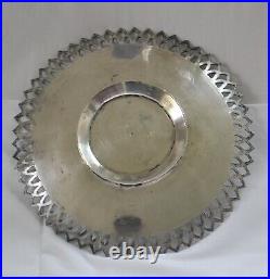 Vintage Middle Eastern 875 Silver Reticulated and Engraved Footed Tray