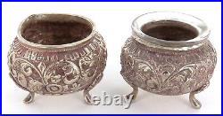 Vintage Middle Eastern / Islamic. 800 Silver Salts / Condiment Pots