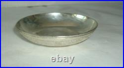 Vintage Middle Eastern Silver Bowl, Coin In Center, 3 1/2