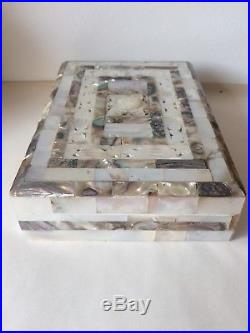 Vintage Mother Of Pearl Holy Quran Box With Quran Inside