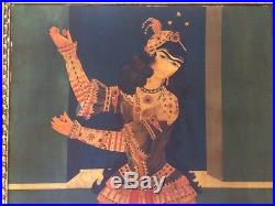 Vintage Persian Painting Of Qajar Lady Dancer