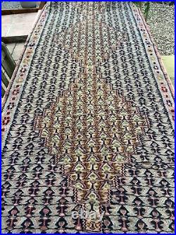 Vintage Persian Senneh Kilim Runner Rug