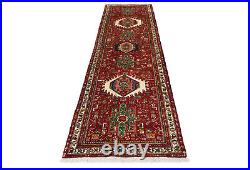 Vintage Red Tribal Design 3X10 Wool Oriental Runner Rug Hallway Kitchen Carpet