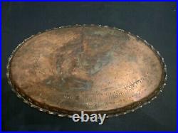 Vintage Suleyman Ankara TM Dondurmaci Moroccan Large Copper Oval Tray