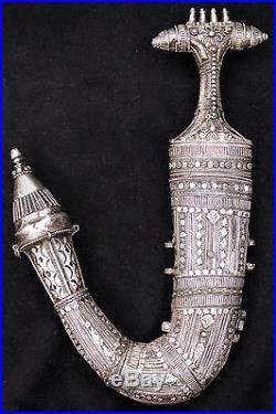 Vintage Yemeni Gusbi Mecca Jambiya Khanjar Dagger Knife Arab Yemen ...