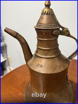 Vintage copper turkish Middle eastern coffee urn pitcher