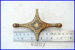 Vintage islamic turkish gold damascened iron shamshir kilij sword crossguard