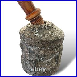 Vtg Eastern (Bedouin) Coffe Bean Mortar/Pestle (Mihbaj) Wood Syria Damascus 26