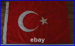 WWI Ottoman Empire Turkey Rare Very Large Battle Flag Turkish