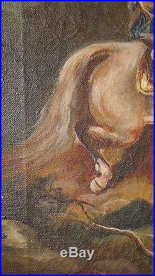 William M. Lemos (1861-1942, California)arab On Horsebackoriginal Oil On Canvas