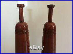 Wooden Exercise Clubs Persian Meels, Indian Clubs 1 Pair Cherry Color