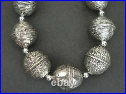 Yemen coin-silver large Zaydiya bead necklace
