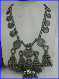 Yemeni Necklace Silver Antique Vintage Bedouin Tribal Yemen Handmade Choker Nice