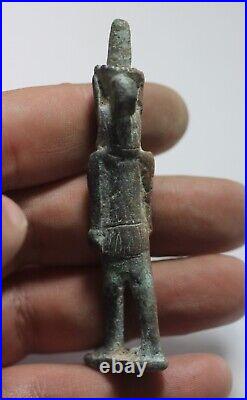 Zurqieh Ad1089- Ancient Egypt Bronze Nefertum Statue. 600 300 B. C