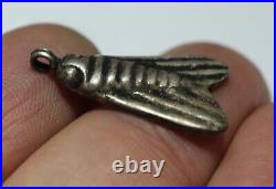 Zurqieh Ad14341- Ancient Egypt. New Kingdom Silver Fly Amulet. 1250 B. C