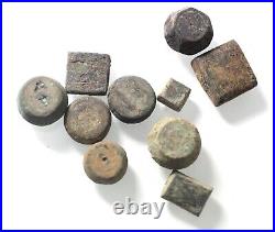 Zurqieh Ad19427- Ancient Byzantine. Lot Of 10 Bronze Weights. 800 1000 A. D