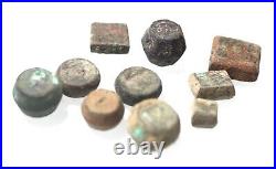 Zurqieh Ad19427- Ancient Byzantine. Lot Of 10 Bronze Weights. 800 1000 A. D