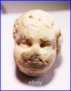 Zurqieh Ad8107- Ancient Roman Marble Head Of An Infant. 100 200 A. D