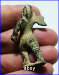 Zurqieh As19354- Ancient Roman Bronze Eros (cubid) Figure. 100 200 A. D