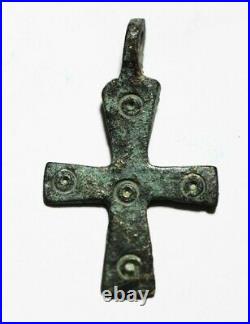 Zurqieh As22276- Ancient Byzantine Bronze Cross. 800 1000 A. D