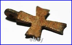 Zurqieh As22668- Ancient Holy Land. Byzantine Bronze Cross. 800 1000 A. D