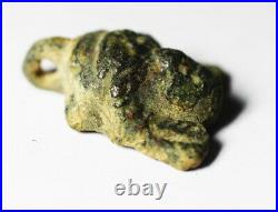 Zurqieh As23664- Perfect As A Pendant Ancient Roman Bronze Oil Lamp Lid. 200a