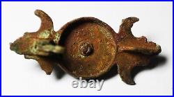 Zurqieh -ad7667- Ancient Roman Bronze Inlaid With Glass Buckle. 200 A. D