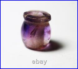 Zurqieh -ad7671- Ancient Holy Land. Amethyst Jar Shaped Bead. 1700 B. C