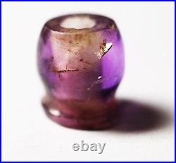 Zurqieh -ad7671- Ancient Holy Land. Amethyst Jar Shaped Bead. 1700 B. C