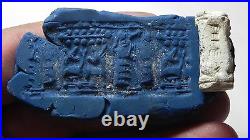 Zurqieh -af718- Ancient Canaanite Inscribed Stone Cylinder Seal. 1700 1550 B. C