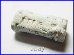 Zurqieh -af718- Ancient Canaanite Inscribed Stone Cylinder Seal. 1700 1550 B. C
