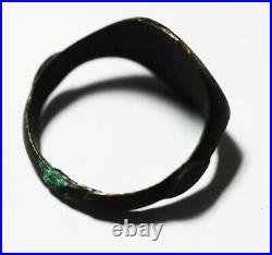 Zurqieh -as22792- Ancient Islamic. Mamluk Silver Ring. 1300 A. D
