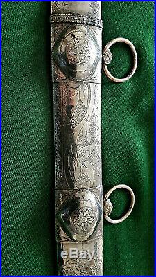 +++ antique Islamic Shamshir Sword Oman Saudi Arabia silver Jambiya Dagger +++